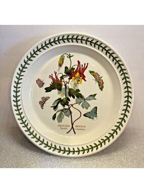 Portmeirion Botanic Garden Slender Columbine Ceramic Plate 8.5" Made In England